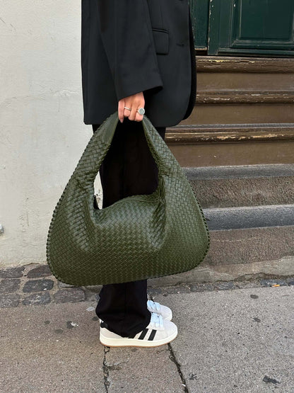 Sac à main élégant en cuir vegan – Style intemporel et détails tressés