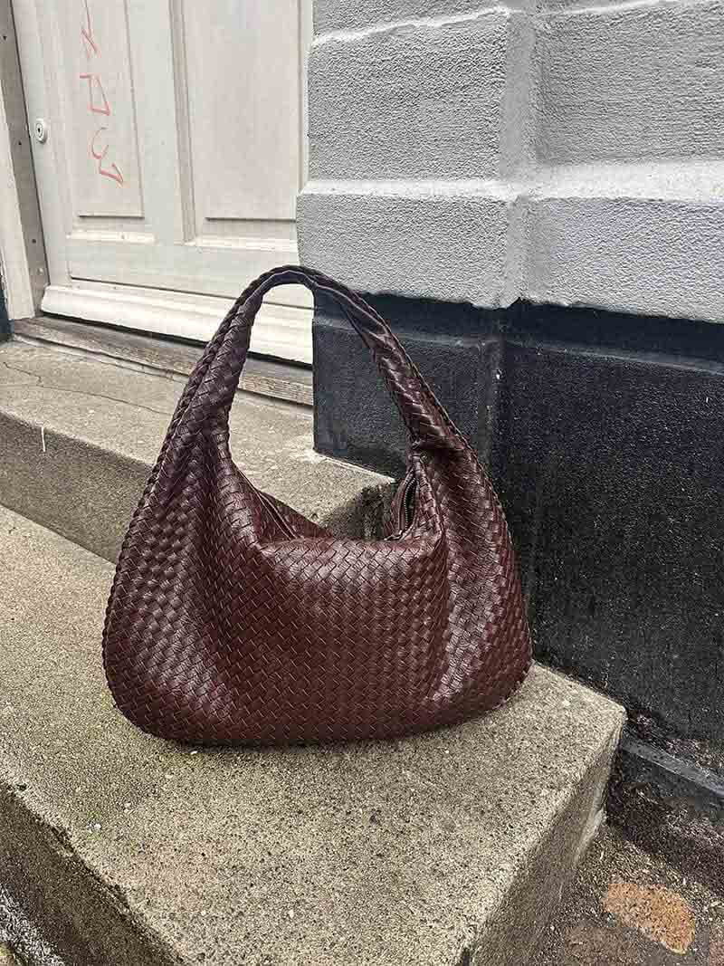 Sac à main élégant en cuir vegan – Style intemporel et détails tressés