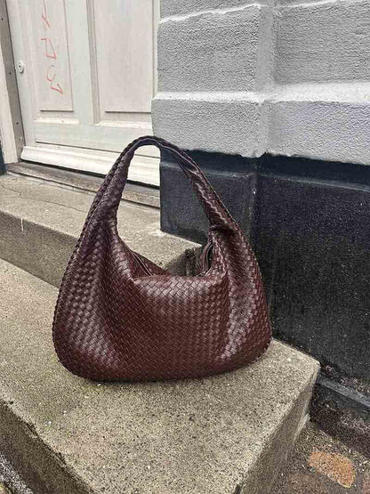 Sac à main élégant en cuir vegan – Style intemporel et détails tressés