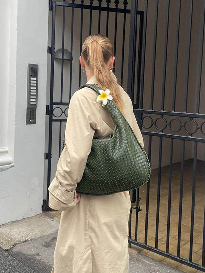 Sac à main élégant en cuir vegan – Style intemporel et détails tressés