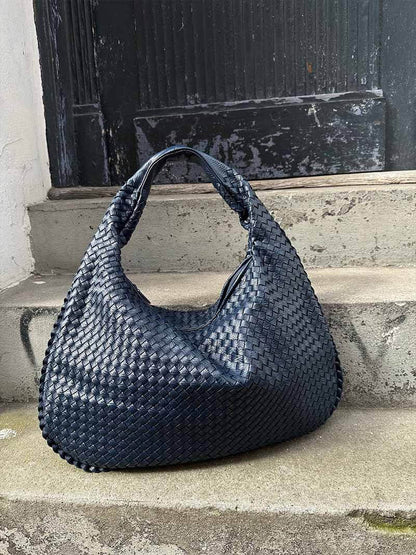 Sac à main élégant en cuir vegan – Style intemporel et détails tressés