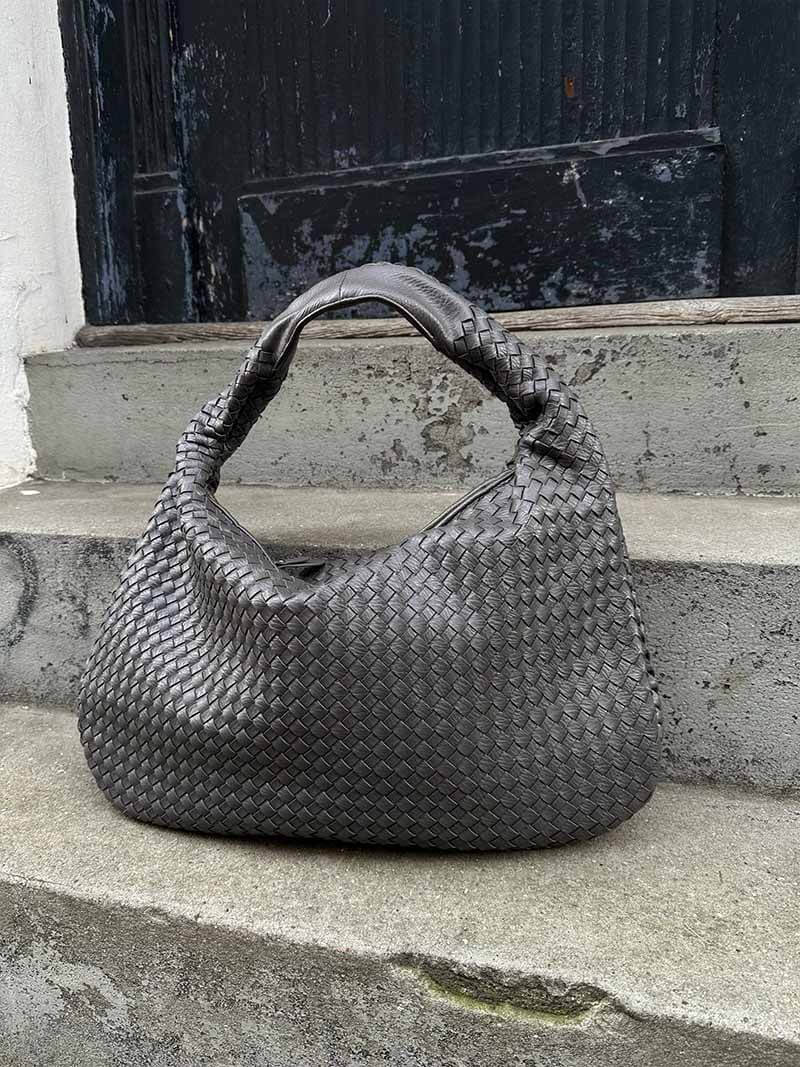 Sac à main élégant en cuir vegan – Style intemporel et détails tressés