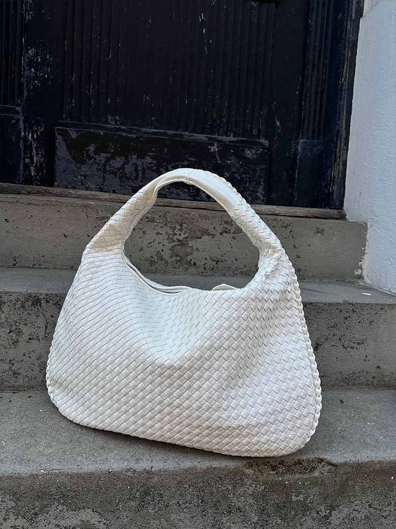 Sac à main élégant en cuir vegan – Style intemporel et détails tressés