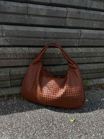 Sac à main élégant en cuir vegan – Style intemporel et détails tressés