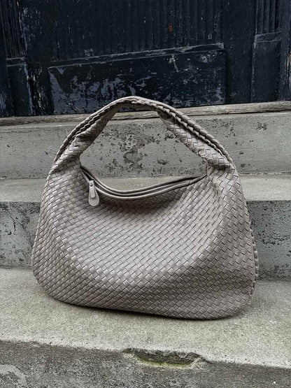 Sac à main élégant en cuir vegan – Style intemporel et détails tressés