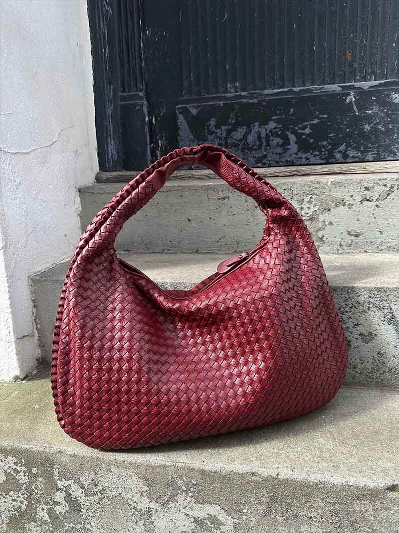 Sac à main élégant en cuir vegan – Style intemporel et détails tressés
