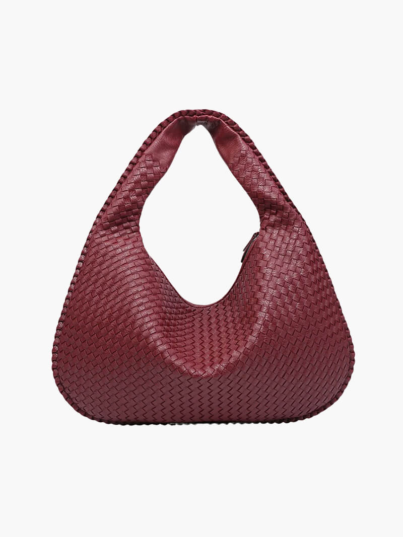 Sac à main élégant en cuir vegan – Style intemporel et détails tressés
