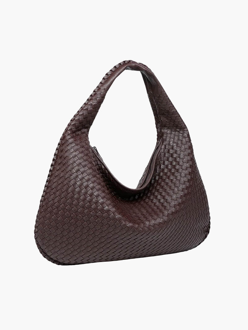Sac à main élégant en cuir vegan – Style intemporel et détails tressés