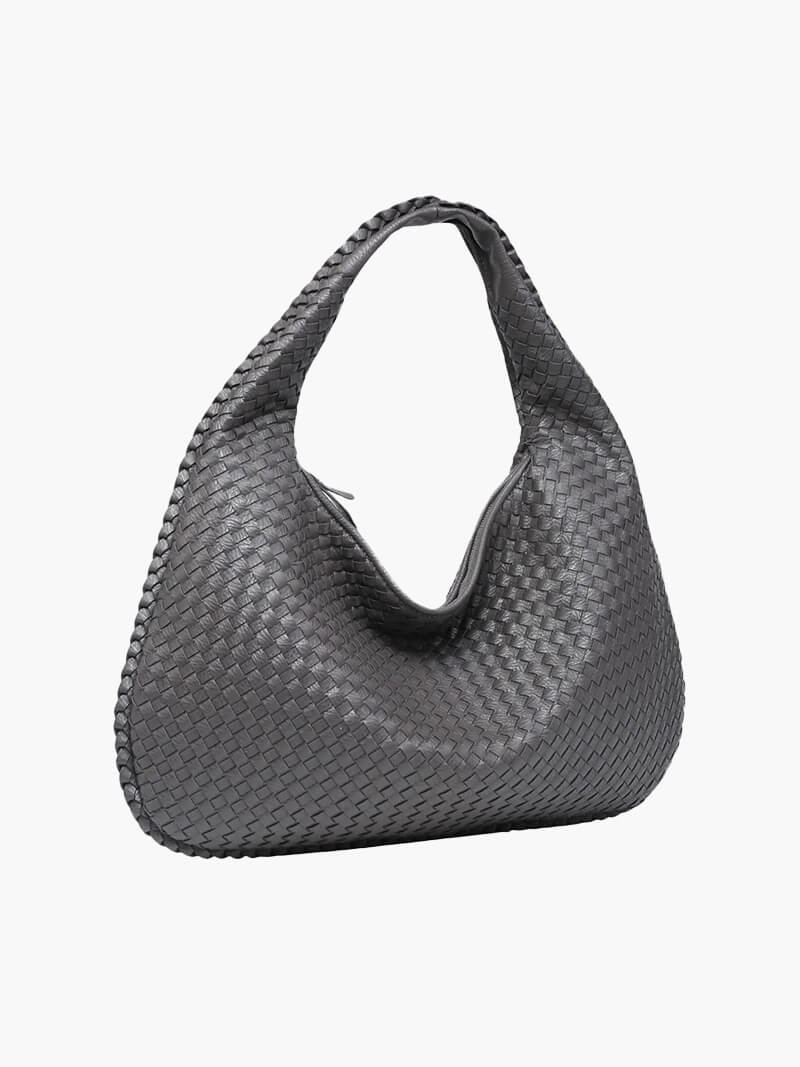 Sac à main élégant en cuir vegan – Style intemporel et détails tressés