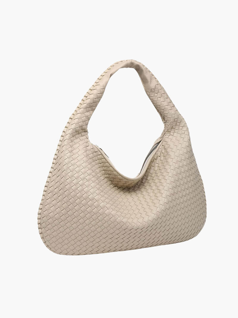 Sac à main élégant en cuir vegan – Style intemporel et détails tressés