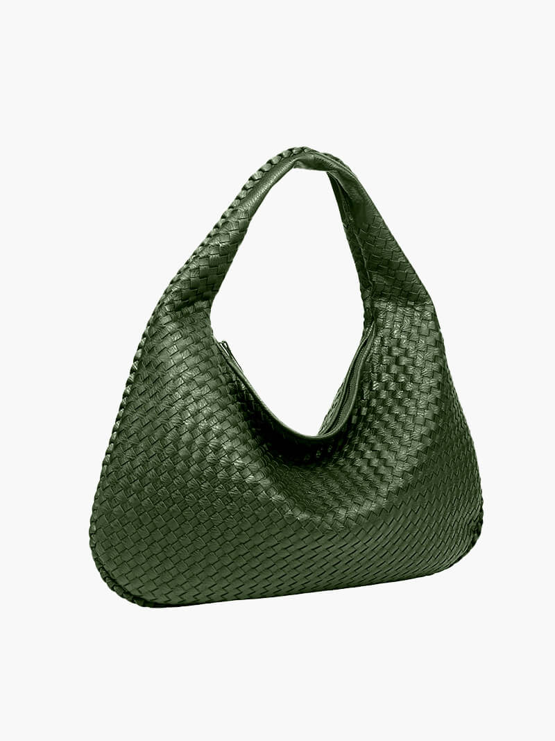 Sac à main élégant en cuir vegan – Style intemporel et détails tressés