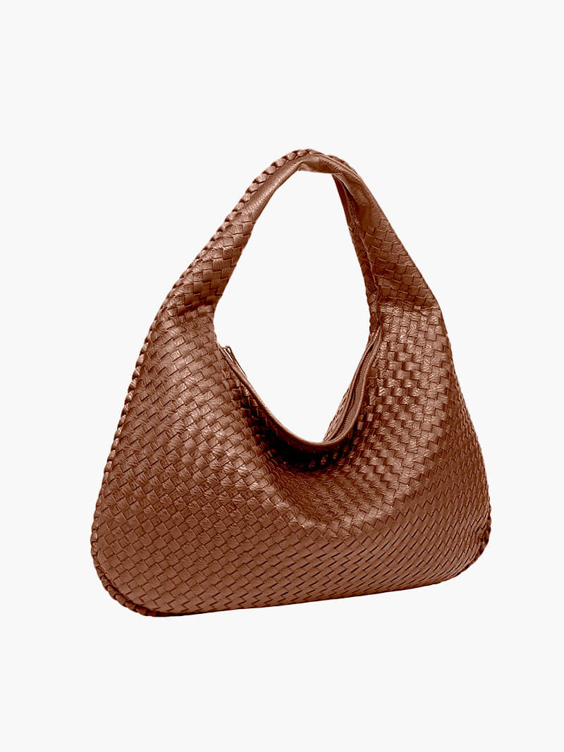 Sac à main élégant en cuir vegan – Style intemporel et détails tressés