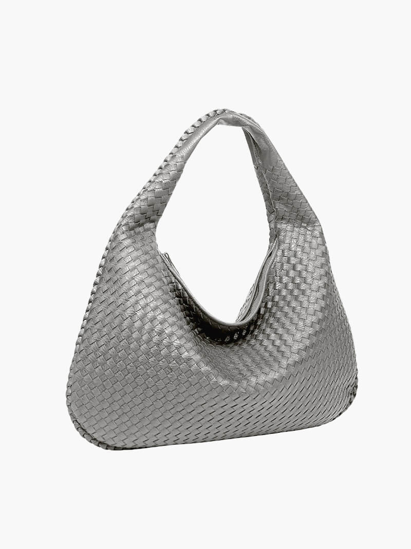 Sac à main élégant en cuir vegan – Style intemporel et détails tressés